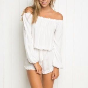 Brandy Melville Gabriella Off Shoulder Romper